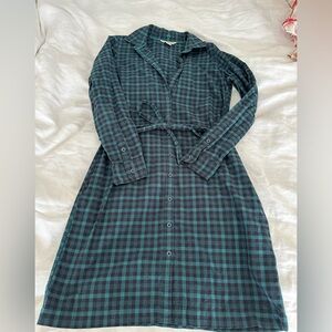 Brooks Brothers red fleece women’s button down plaid dress